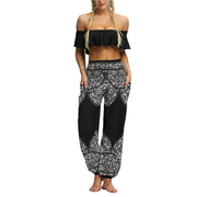 Buddha Stones Boho Loose Geometric Elephant Pattern Harem Trousers Women's Yoga Pants