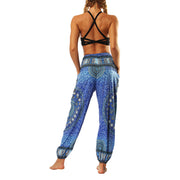 Buddha Stones Boho Loose Geometric Elephant Pattern Harem Trousers Women's Yoga Pants