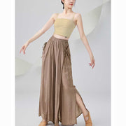 Buddha Stones Solid Color Loose Cotton Linen Wide Leg Pants For Yoga Classical Dance (Extra 35% Off | USE CODE: FS35) - image 10