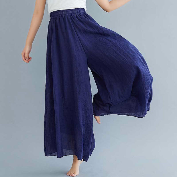 Buddha Stones Women Casual Loose Cotton Linen Wide Leg Pants For Yoga Dance