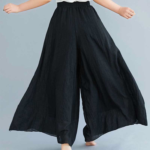 Buddha Stones Women Casual Loose Cotton Linen Wide Leg Pants For Yoga Dance