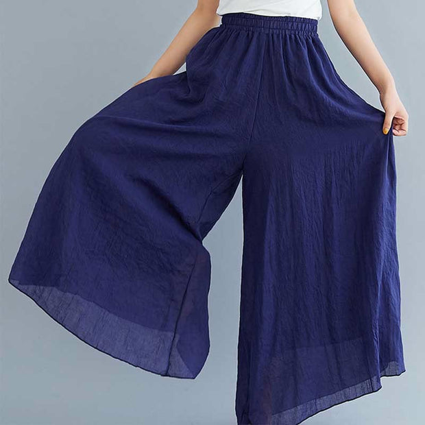 Buddha Stones Women Casual Loose Cotton Linen Wide Leg Pants For Yoga Dance