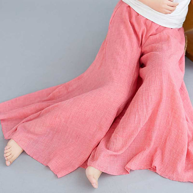 Buddha Stones Women Casual Loose Cotton Linen Wide Leg Pants For Yoga Dance