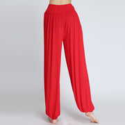 Buddha Stones Solid Color Modal Yoga Dance Long Harem Pants