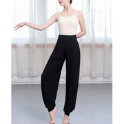 Buddha Stones Plain Color Loose Modal Yoga Dance Harem Pants - image 3