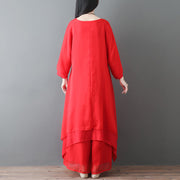 Buddha Stones V-Neck Midi Tunic Dress Wide Leg Pants Meditation Zen Practice Dance Clothing - image 12