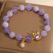 Buddha Stones Natural Purple Quartzite Rabbit Happiness Bracelet - image 2