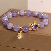 Buddha Stones Natural Purple Quartzite Rabbit Happiness Bracelet - image 7