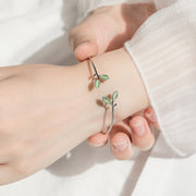 FREE Today: Eliminate Negativity Leaf Pattern Cat Eye Healing Cuff Bracelet Bangle