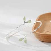 FREE Today: Eliminate Negativity Leaf Pattern Cat Eye Healing Cuff Bracelet Bangle