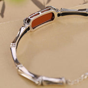 Buddha Stones 925 Sterling Silver Red Agate Bamboo Pattern Calm Bracelet Ring Jewelry Set (Extra 30% Off | USE CODE: FS30) - image 5