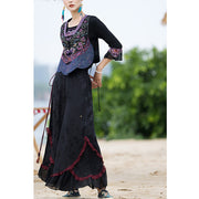 Buddha Stones Vintage Frog-Button Embroidery Purple Flower Tang Suit Design Sleeveless Vest (Extra 30% Off | USE CODE: FS30) - image 10