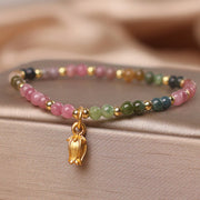 Buddha Stones Colorful Tourmaline Flowers Positive Bracelet