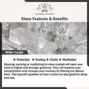 Buddha Stones Various Gravel Crystals White Crystal Blue Crystal Protection Bracelet