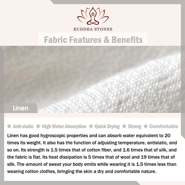 Buddha Stones Solid Color Short Sleeve Half Button Shirt Cotton Linen Men Clothing - image 6