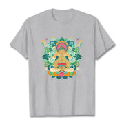 Buddha Stones Butterfly Lotus Buddha-Inspired Tee T-shirt