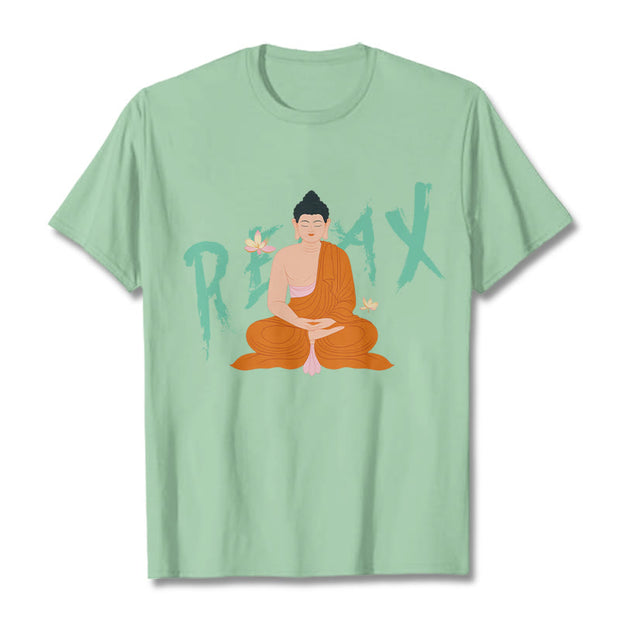 Buddha Stones RELAX Lotus Buddha Tee T-shirt