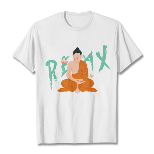 Buddha Stones RELAX Lotus Buddha Tee T-shirt