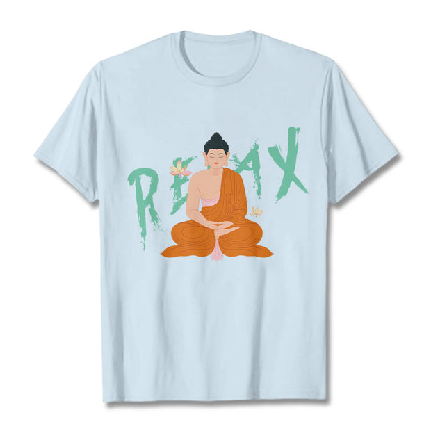 Buddha Stones RELAX Lotus Buddha Tee T-shirt