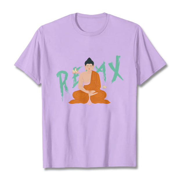 Buddha Stones RELAX Lotus Buddha Tee T-shirt