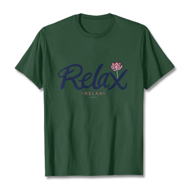 Buddha Stones RELAX Lotus Tee T-shirt