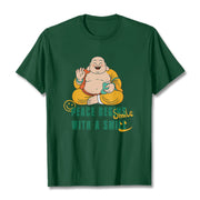 Buddha Stones Peace Begins With A Smile Tee T-shirt