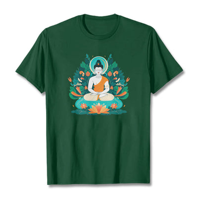 Buddha Stones Flower Grass Lotus Bodhisattva Tee T-shirt