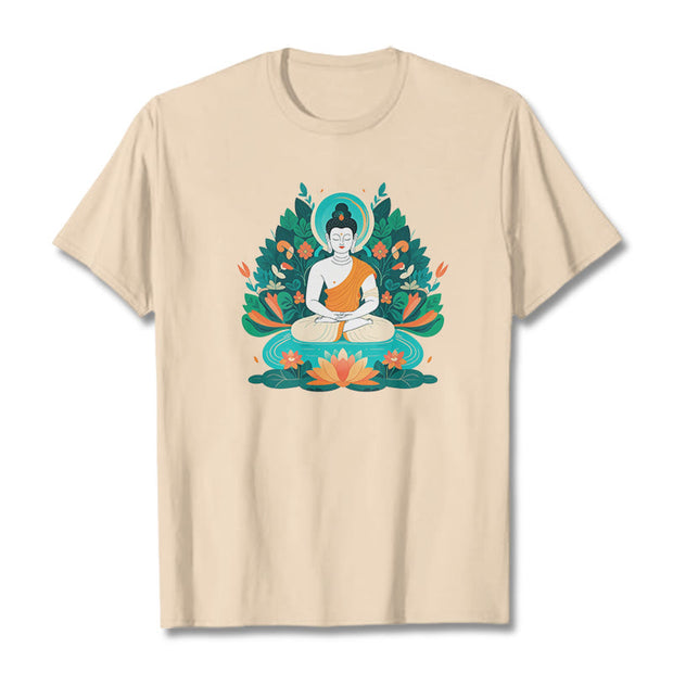 Buddha Stones Flower Grass Lotus Bodhisattva Tee T-shirt