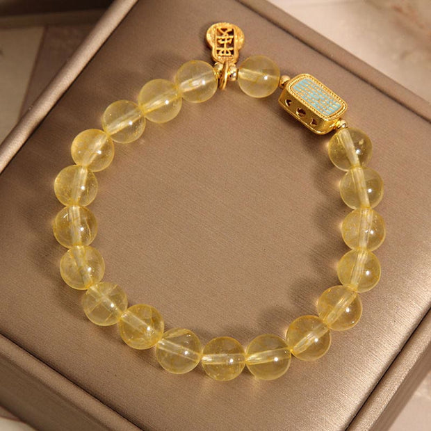 FREE Today: Safe And Well Protection Citrine Five Scriptures Bracelet