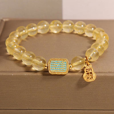 FREE Today: Safe And Well Protection Citrine Five Scriptures Bracelet