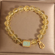 FREE Today: Safe And Well Protection Citrine Five Scriptures Bracelet