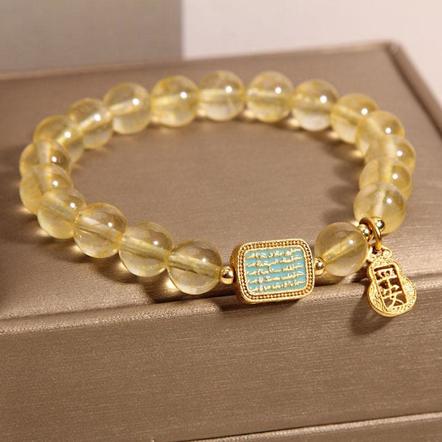 FREE Today: Safe And Well Protection Citrine Five Scriptures Bracelet