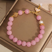 FREE Today: Self-Love And Acceptance Pink Jade Pearl Lotus Charm Bracelet