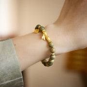 FREE Today: Happiness Blessing Green Sandalwood Fu Character Bamboo Bracelet