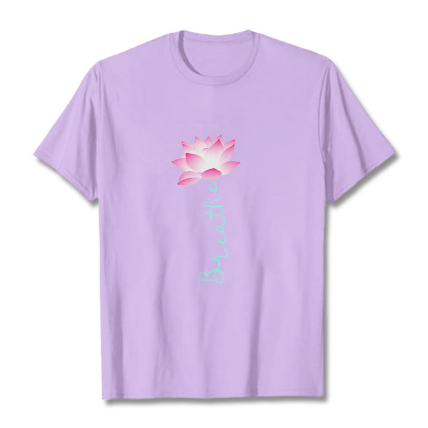 Buddha Stones BREATHE Lotus Tee T-shirt