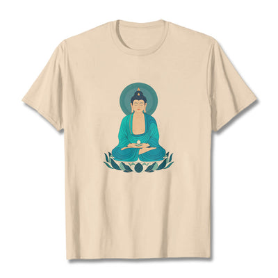 Buddha Stones Lotus Meditation Buddha Tee T-shirt