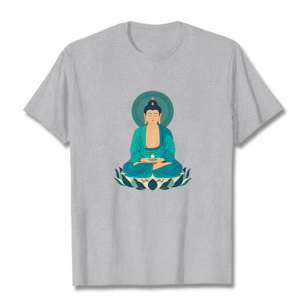 Buddha Stones Lotus Meditation Buddha Tee T-shirt