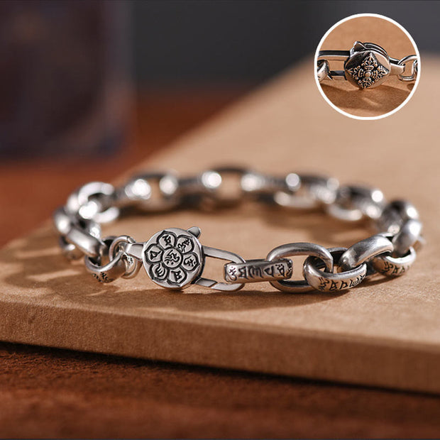 Buddha Stones 925 Sterling Silver Six True Words Wisdom Calm Bracelet (Extra 30% Off | USE CODE: FS30) - image 1