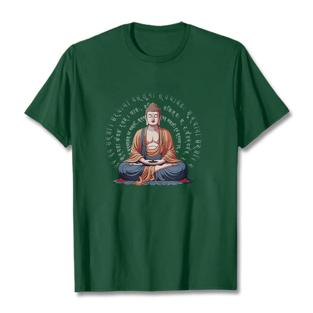 Buddha Stones Sanskrit Heart Sutra Form Is No Other Than Emptiness Tee T-shirt