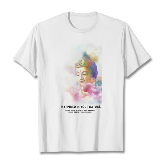 Buddha Stones Happiness Is Your Nature Tee T-shirt