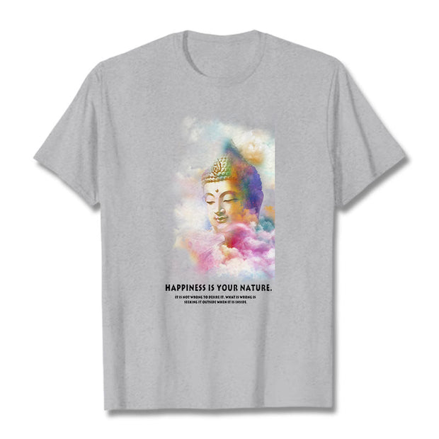 Buddha Stones Happiness Is Your Nature Tee T-shirt