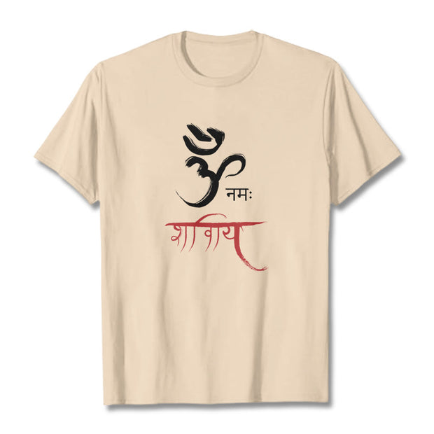 Buddha Stones OM NAMAH SHIVAYA Mantra Sanskrit Tee T-shirt