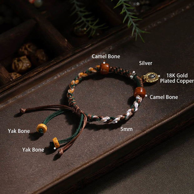 Buddha Stones "Cheers to Harmony and Blessings" Tibetan Rope Bracelet Includes Gift Message Card - image 14