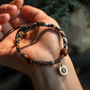 Buddha Stones Tibetan Camel Bone Yak Bone Luck Rope Bracelet