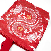 Buddha Stones Chinese Dragon Persimmon Canvas Handbag Handbags BS 2