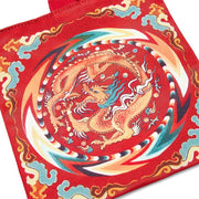 Buddha Stones Chinese Dragon Persimmon Canvas Handbag Handbags BS 8