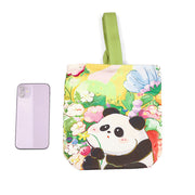 Buddha Stones Panda Orchid Loquat Canvas Handbag Handbags BS 4