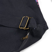 Buddha Stones Black Red Pink Geometry Pattern Cotton Crossbody Bag Shoulder Bag Crossbody Bag&Shoulder Bag BS 7