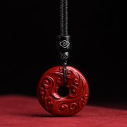 FREE Today: Ward Off Evil Spirits Cinnabar Lotus Peace Buckle Necklace Pendant