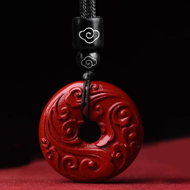 FREE Today: Ward Off Evil Spirits Cinnabar Lotus Peace Buckle Necklace Pendant